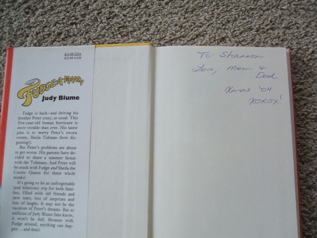 Judy Blume FUDGE-A-MANIA- 1990 1st Edition- HC with DJ in Other in London - Image 3