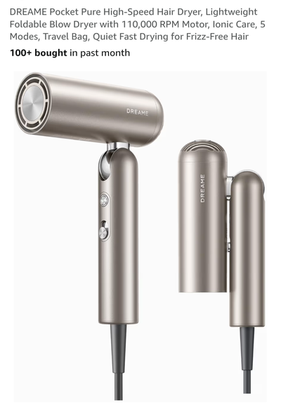 DREAME Pocket Pure High-Speed Hair Dryer, View more