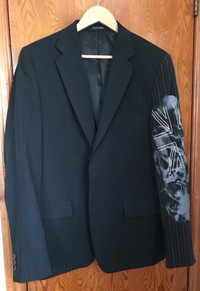 Men’s Sports Jacket W/Detailing  And Black Dress Pants (36-30)