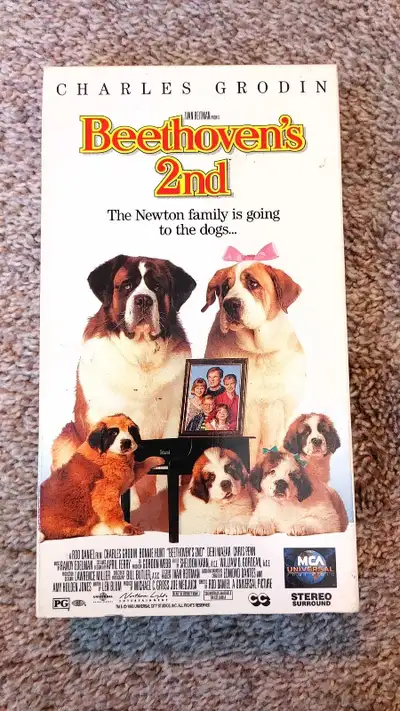 Beethoven's 2nd Movie 1993 VHS Tape. NOT TESTED. Please see photos for condition. Check out my other...