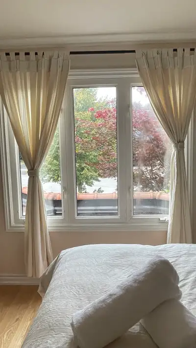 Bright, spacious, fully furnished queen bedroom on the second floor available for month-to-month ren...