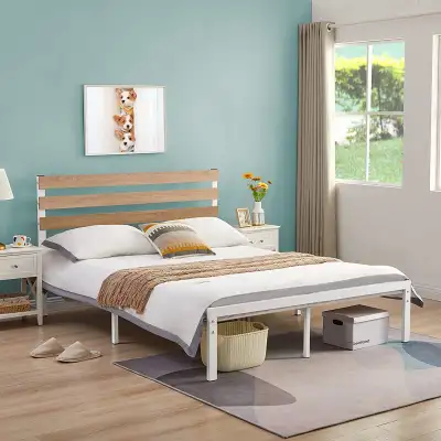 BRAND NEW GreenForest Twin/Single White Metal Platform Bed Frame, View more