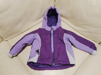 Toddler Girls 3T 1989 Place Purple Hooded Winter Coat Jacket