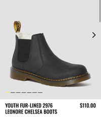 Dr. Martens BRAND NEW Kid's Fur-Lined 2976 LEONORE Boots-US 11T