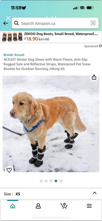Winter Dog Shoes with Warm Fleece