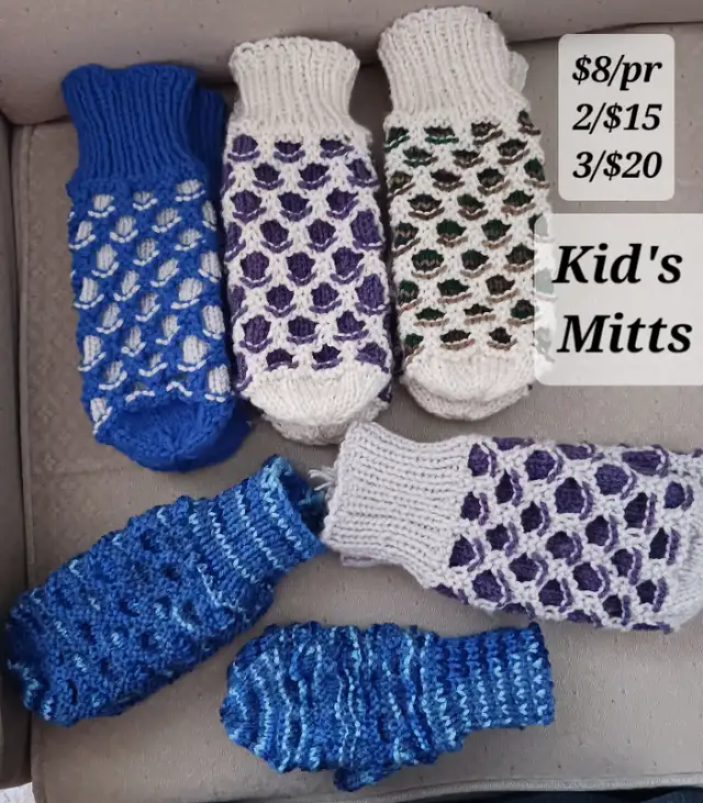MITTS, GLOVES, SCARFS:$3-$10.  NEWFIE MITTS are new. Adult size in Multi-item in Moncton - Image 11