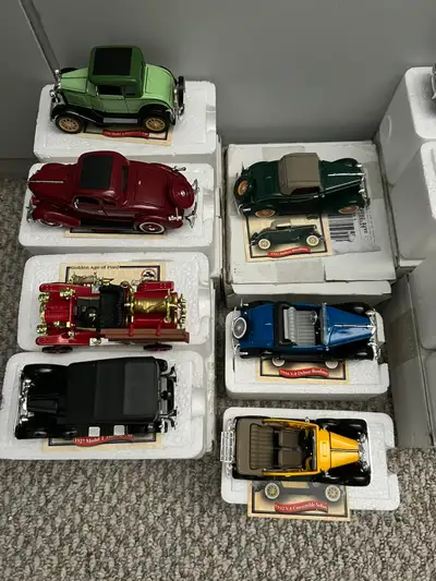 National Motor Museum Mint 1:32 scale diecast cars. All with a specification card. $20 each