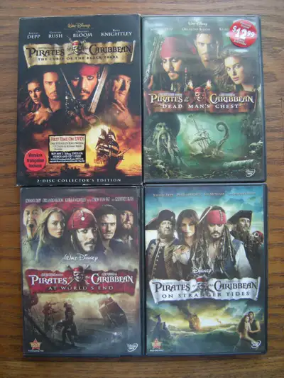 Instant Pirates of the Caribbean movie collection of the first four dvd movies. I am the original ow...