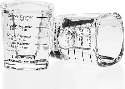 Espresso Shot Glasses Liquid Heavy Sturdy Glass Square 2oz/60ml, View more