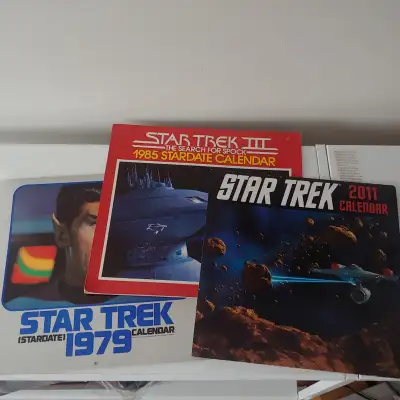 Vintage Star Trek Calendars 1979, 1985 and 2011 - Clean, View more