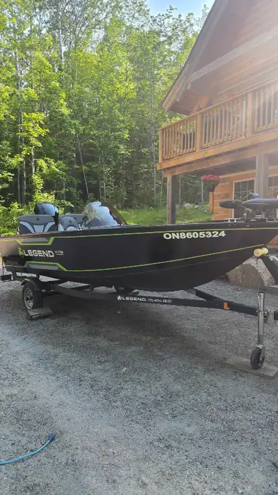 Like new. Barley used. 90hp mercury. This boat moves effortlessly. 55lbs thrust trolling motor. Cove...
