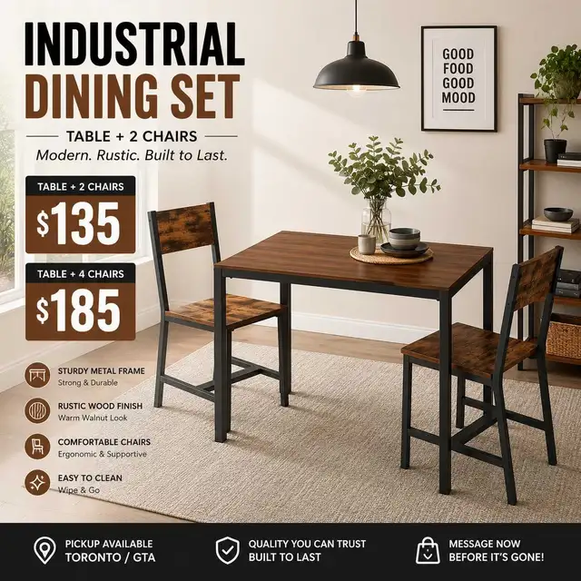 Brand new Wooden Dining table Set in Dining Tables & Sets in City of Toronto - Image 2