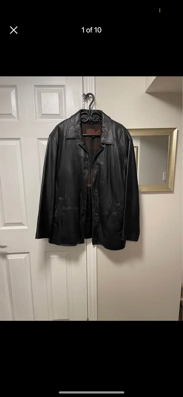MENS DANIER SUPER SOFT LAMB SKIN BLACK LEATHER JACKET in Men's in Oshawa / Durham Region - Image 2