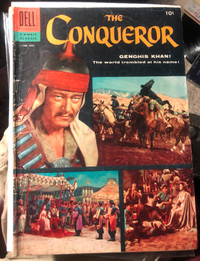 The Conqueror 4 Clr Comic 690 '56 John Wayne Dell Movie Classic