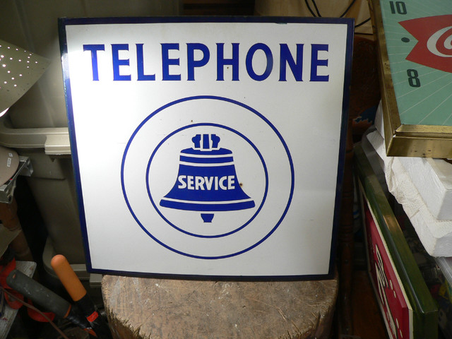 très belle enseigne flange de téléphone # 10926 dans Art et objets de collection  à Lanaudière - Image 3