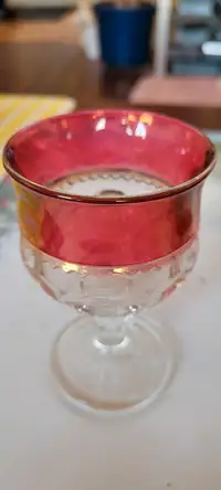 Vintage King's Crown - Thumbprint Glassware