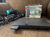 Playstation 2 Bundle with 2 controllers - 2 Microphones - Games