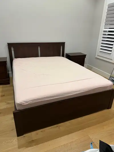 Ikea bed frame with queen mattress , View more