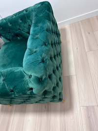 Velvet green armchair
