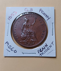 1853 GREAT BRITAIN PENNY