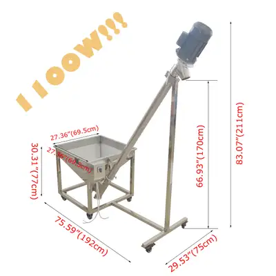 Promotion Inclined Helical Conveyor Screw Feeding Machine 056005, View more