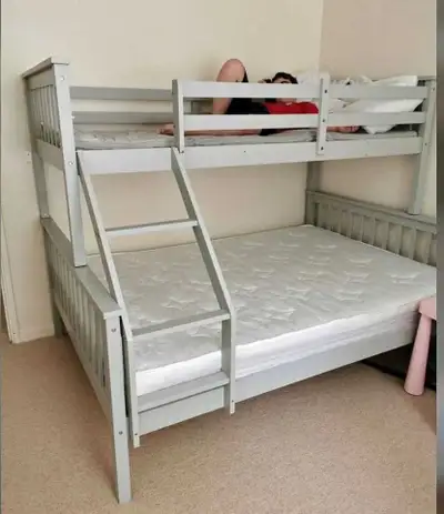 Brand new wooden bunk bed available for sale, View more