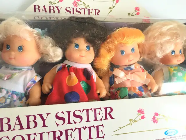 1990 Vtg Baby Sister Mini 4.5" Doll Lot 4 Total - Cititoy New in Toys & Games in Kitchener / Waterloo - Image 3