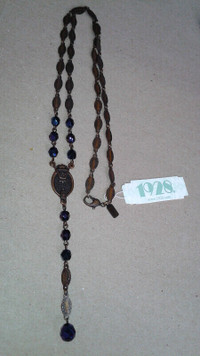 NEW! "1928" brand - Necklace with deep blue beads