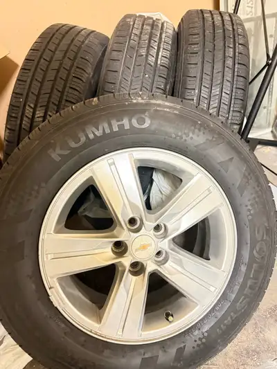 TIRES: KIMHO SOLUS TA 11 . 205 / 70 R/16 / 97 T. Tires and Chev Factory Rims. Of 2018 Chev Trax .