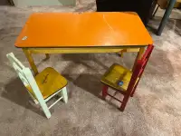 Child’s table and chairs. 