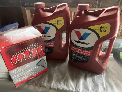 Two transmission fluid jugs and a filter kit. Bought last summer but ended up getting the dealership...