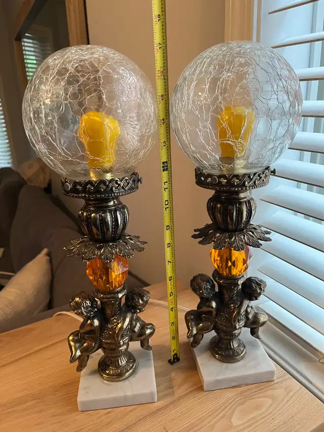Vintage Cherub Table Lamps  in Indoor Lighting & Fans in Mississauga / Peel Region - Image 9