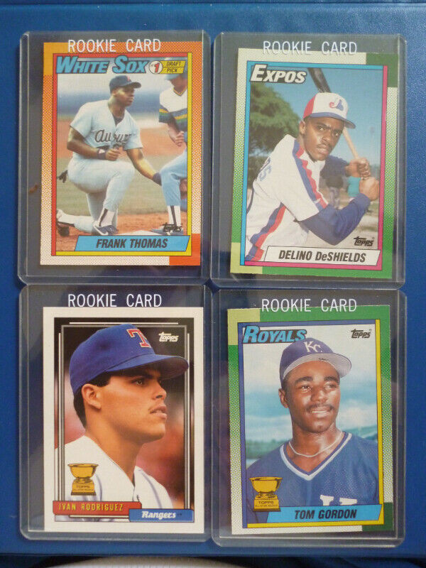 Topps Rookie Baseball card lot x 4 Thomas DeShields Rodriguez + in Arts & Collectibles in Peterborough
