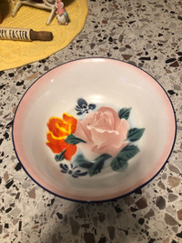 Vintage Enamel Serving Bowl