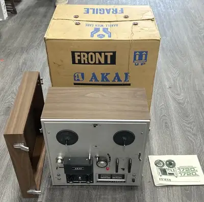 Vintage Akai 1720W Solid State Stereo Tape Recorder w/ Box – Wor, View more