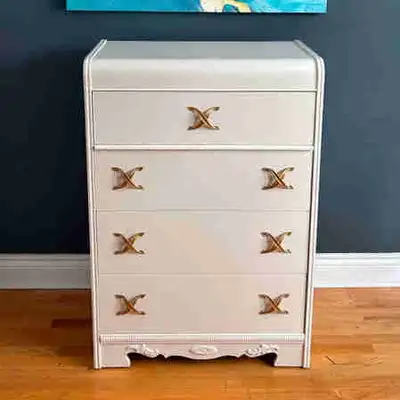Art Deco Tallboy 4-Drawer Dresser, View more