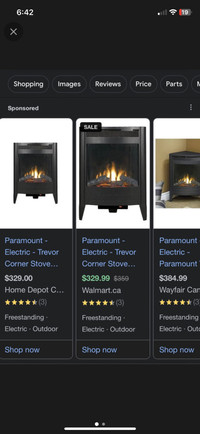 New Paramount Corner Electric Fire Place.. 