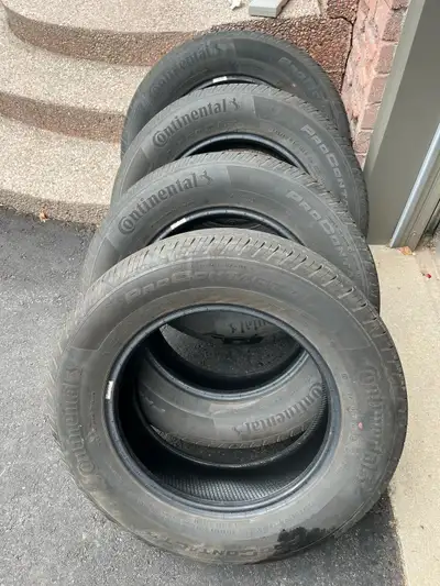 Set of four. Continental ProContact TX 225/65 R17. Lots of tread left
