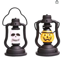 2pcs/Pack Halloween Lantern(1pc Skull+1pc Pumpkin) Halloween