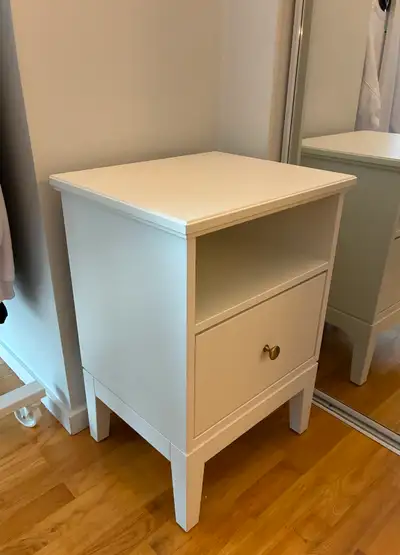 White Bedside Table *Improved Ikea Idanäs*, View more
