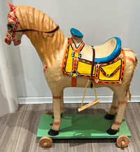 Paper -Mache  horse -Pull up