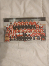 1995-1996 Calgary Flames NHL team postcard (mint, perfect cond.)