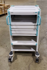Metal Rolling   Cart With 2   Drawers