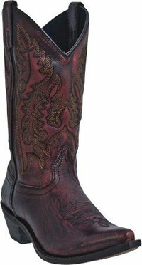 Laredo Women’s Distressed Leather Western Boot Size 9, New