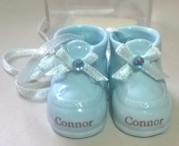 Genuine Porcelain Personalized Baby Boy Booties