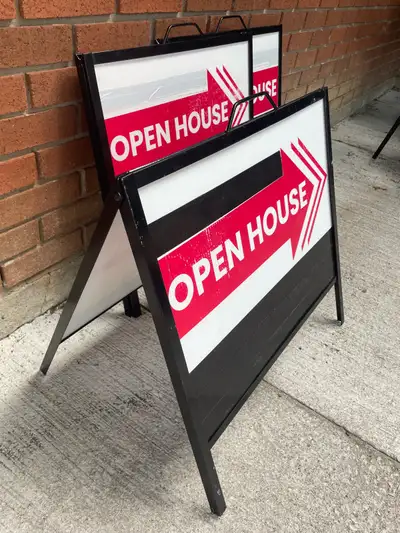 3 directional OPEN HOUSE SIGNS w/ arrows, View more