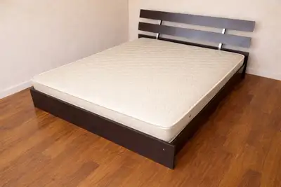 Queen Bed Frame + Spring Mattress, View more