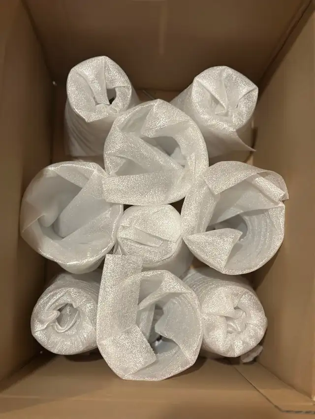 Large Matte Black Chandelier with 9 frosted white glass shades in Indoor Lighting & Fans in St. Catharines - Image 5