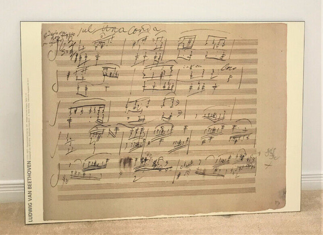 Large Size Laminated Autograph Manuscript Beethoven & Chopin in Arts & Collectibles in Ottawa