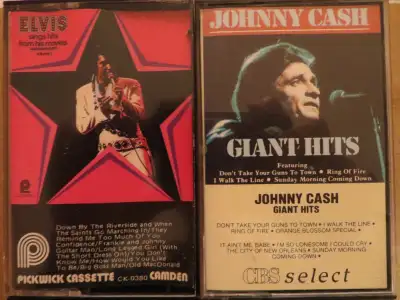ELIVS, JOHNNY CASH & THE CARPENTERS CASSETTES, View more